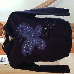 Girls Osh Kosh zip up hooded sweatshirt